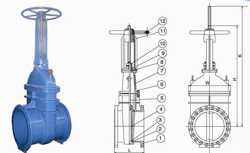 big size cast iron gate valve,rising stem