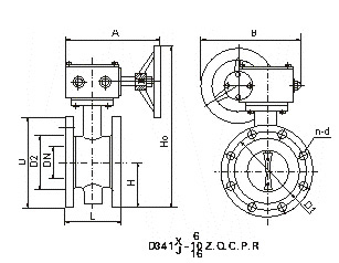 蝸輪法蘭式軟密封蝶閥 D341X